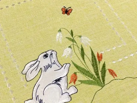 Serwetka świąteczna 30x30 żółte zajączki int 5530 wielkanoc