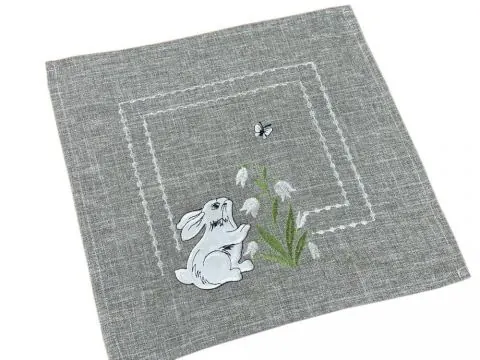 Serwetka świąteczna 30x30 popielate zajączki int 5530 p wielkanoc