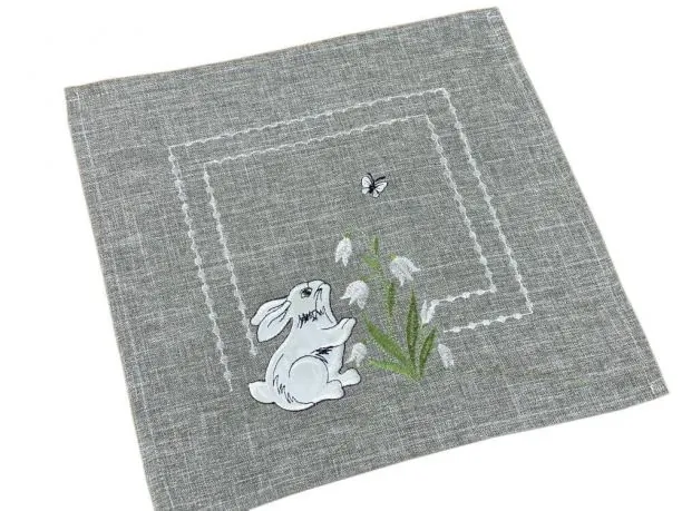 Serwetka świąteczna 30x30 popielate zajączki int 5530 p wielkanoc