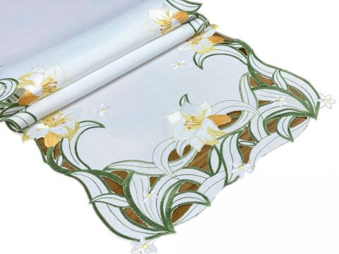 Bieżnik haftowany 40x140 żonkile 0407