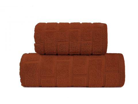 Ręcznik Brick - spalony karmel 50x90 jednobarwny Greno Ręcznik Brick - spalony karmel 50x90 jednobarwny Greno