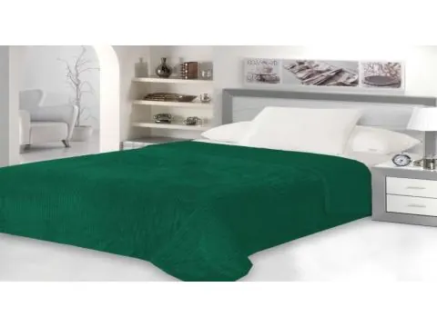 Koc narzuta Capri 200x220 dark green microfibra zieleń butelkowa
