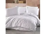 Pościel z Makosatyny 180x200 Marsela Biała – Ekskluzywna