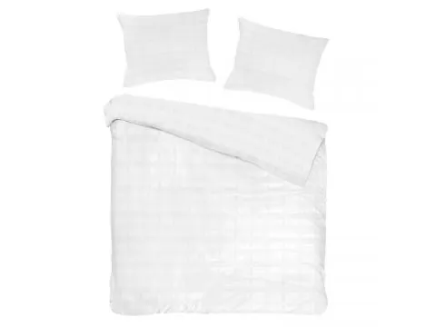 Pościel z Makosatyny 180x200 Marsela Biała – Ekskluzywna