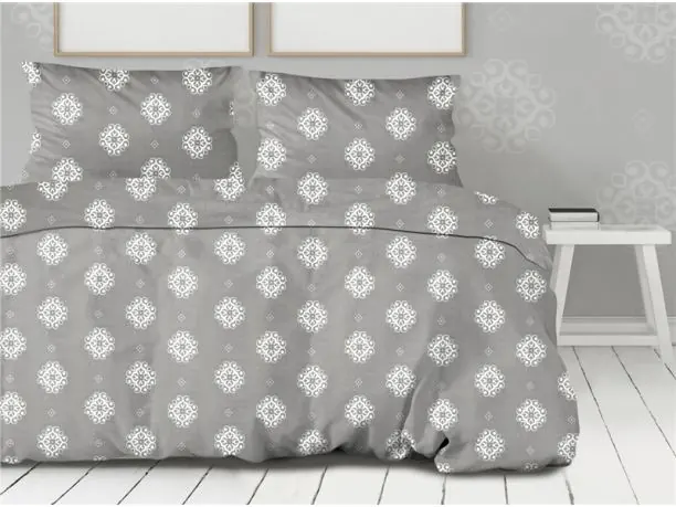 Pościel z bawełny 160x200 +2/70x80 grey is grey Bielbaw