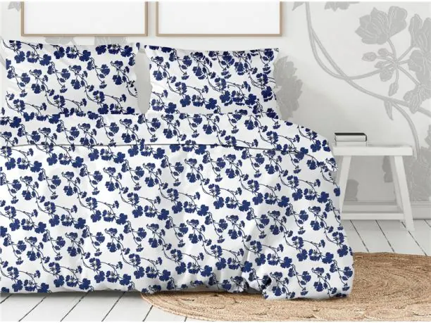 Pościel z bawełny 160x200 +2/70x80 porcelanowa Bielbaw
