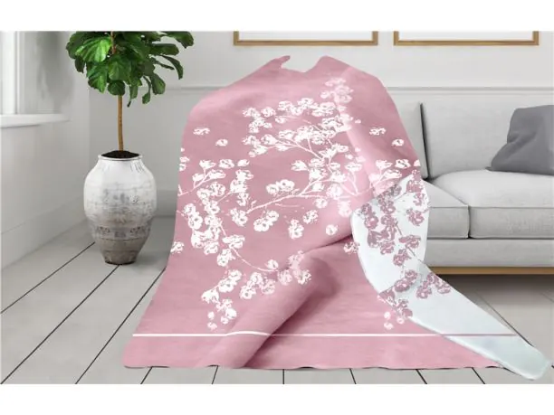 Koc Glamour 150x200 Kyoto róż pudrowy Greno