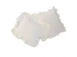 Komplet poszewek bawełnianych 2x40x40 z falbanką snow white limasso jednobarwna