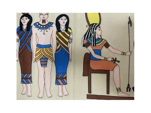 Pościel satynowa 200x220 kremowy, wzór egipski bielbaw