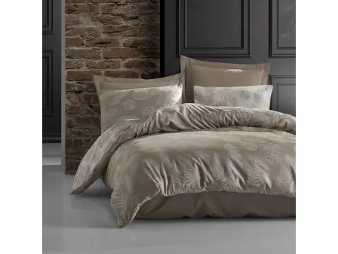 Pościel z bawełny 220x200 +2/70x80 bahama light brown cottonlove jacquard