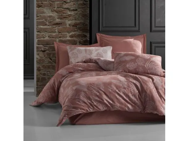 Pościel z bawełny 220x200 +2/70x80 bahama pudra cottonlove jacquard