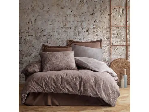 Pościel z bawełny 160x200 +2/70x80 hannah brown cottonlove jacquard