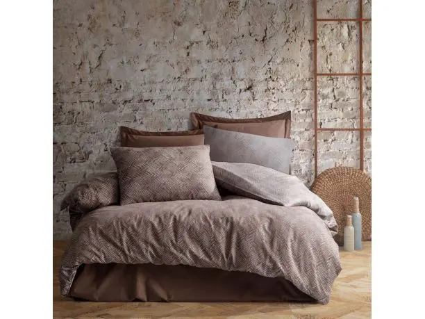 Pościel z bawełny 220x200 +2/70x80 hannah brown cottonlove jacquard