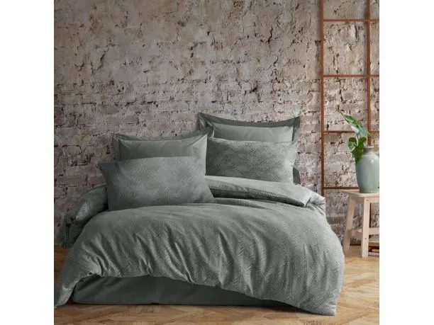 Pościel z bawełny 160x200 +2/70x80 hannah grey cottonlove jacquard wzór