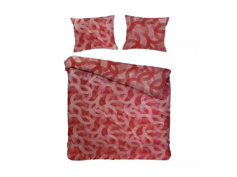 Pościel żakardowa 160x200 +2/70x80 spoty terra cottonlove jacquard bawełna