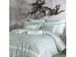 Ekskluzywna pościel satynowa Banda Green 200x220 Tivolyo Embroidery Satin