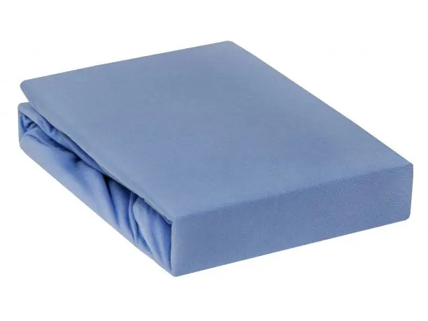 Prześcieradło Jersey z gumką ciemno niebieskie 140x200 017