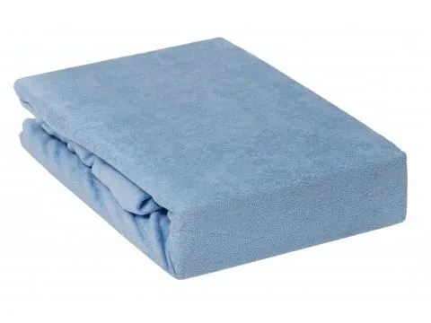 Prześcieradło Frotte z gumką ciemno niebieskie 140x200 017