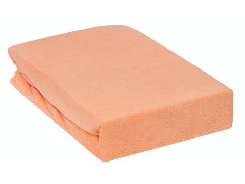 Prześcieradło Frotte z gumką łosoś  160x200      001