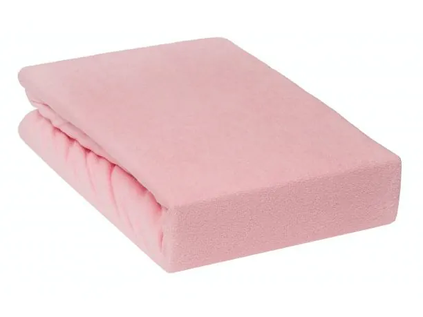 Prześcieradło Frotte z gumką jasnoróżowe 220x200 002 jasny różowy