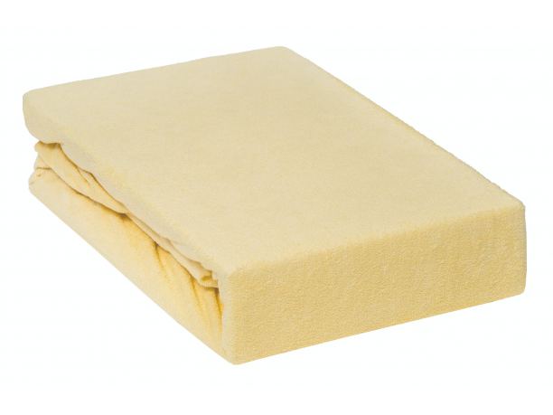 Prześcieradło Frotte z gumką krem ciemny 90x200    003