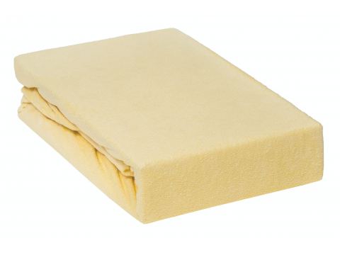 Prześcieradło Frotte z gumką krem ciemny 160x200    003