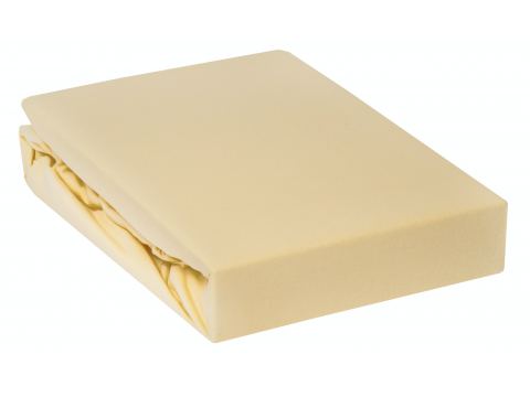 Prześcieradło Jersey z gumką krem ciemny 120x200     003