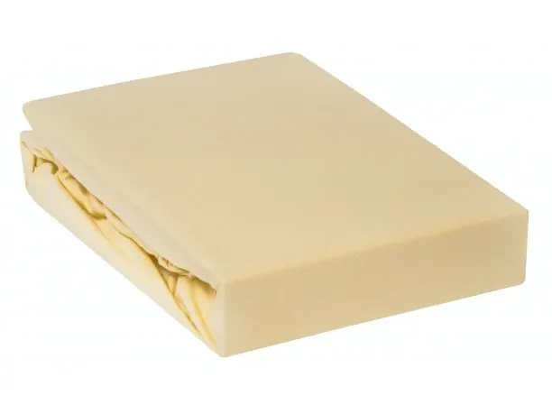 Prześcieradło Jersey z gumką krem ciemny 160x200 003