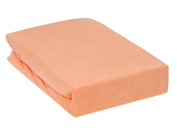 Prześcieradło Frotte z gumką łosoś 60x120 - dla dziecka 001