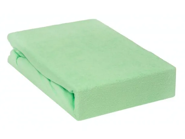 Prześcieradło Frotte z gumką seledyn 120x200 004