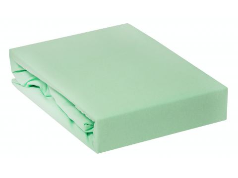 Prześcieradło Jersey z gumką seledyn  140x200     004