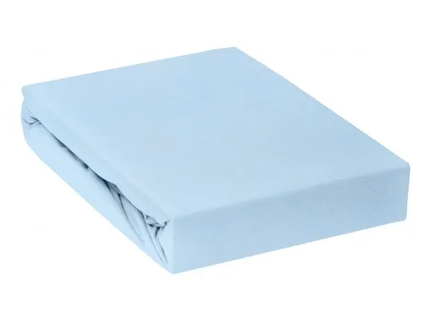 Prześcieradło Jersey z gumką niebieski jasny 220x200 005