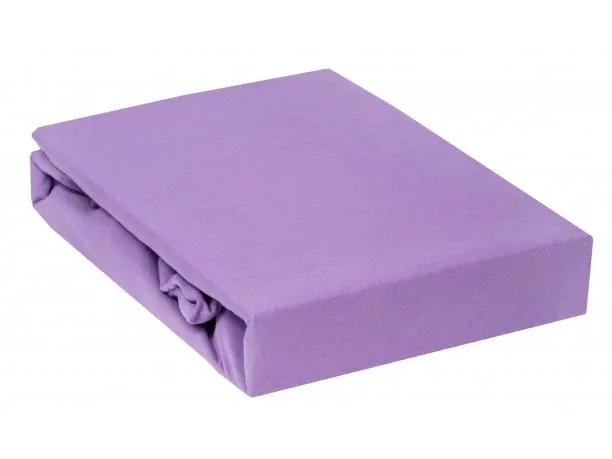 Prześcieradło Jersey z gumką fioletowe 120x200 008 fiolet