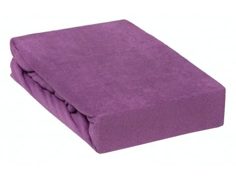 Prześcieradło Frotte z gumką fioletowe 140x200 008 fiolet