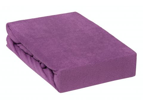 Prześcieradło Frotte z gumką fioletowe 180x200     008 fiolet