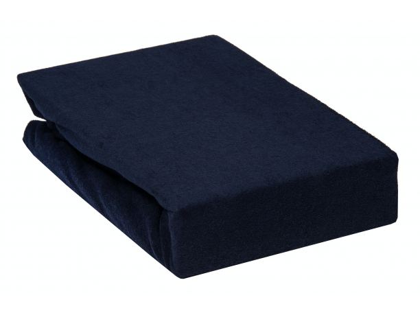 Prześcieradło Frotte z gumką granatowe  160x200     009 granat