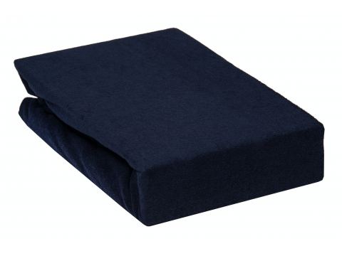 Prześcieradło Frotte z gumką granatowe  180x200     009 granat