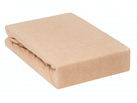 Prześcieradło Frotte z gumką beż jasny 180x200     015