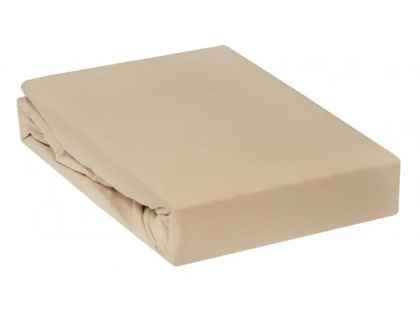 Prześcieradło Jersey z gumką beż jasny 220x200 015