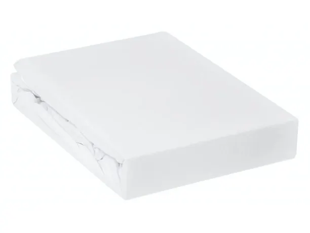 Prześcieradło Jersey z gumką białe 160x200 014