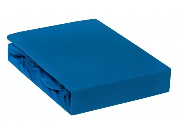 Prześcieradło Jersey z gumką szafirowe 160x200 010