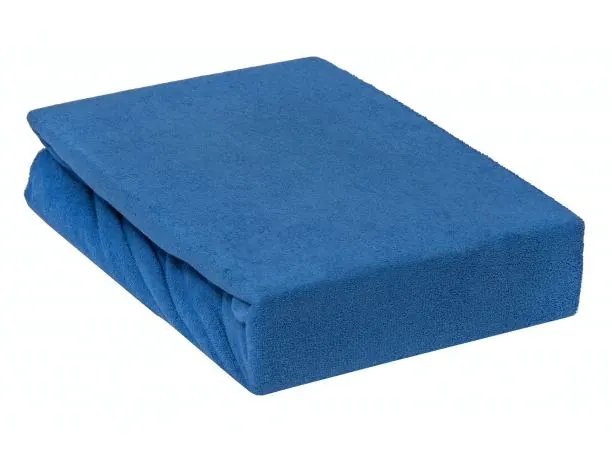 Prześcieradło Frotte z gumką szafirowe 90x200 010