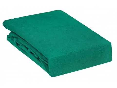 Prześcieradło Frotte z gumką zielone butelkowe 160x200 011