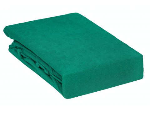 Prześcieradło Frotte z gumką zielone butelkowe 180x200    011