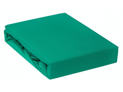 Prześcieradło Jersey z gumką zielone butelkowe 140x200     011