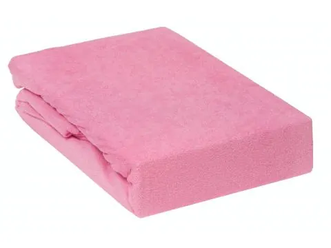 Prześcieradło Frotte z gumką ciemnoróżowe 140x200 013
