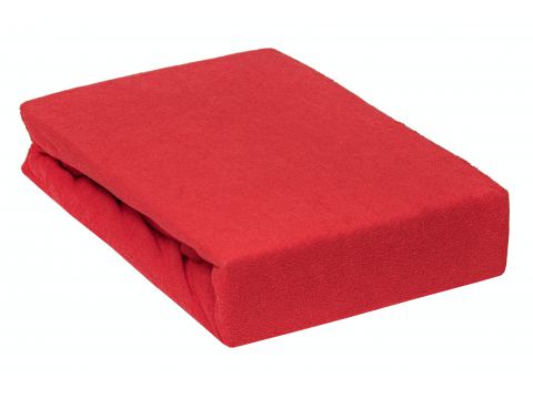 Prześcieradło Frotte z gumką czerwone 180x200       016