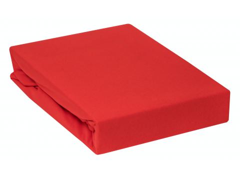 Prześcieradło Jersey z gumką czerwone 90x200     016
