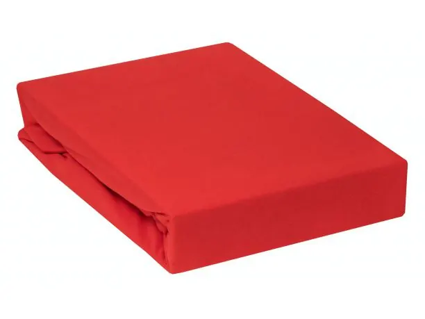 Prześcieradło Jersey z gumką czerwone 120x200 016