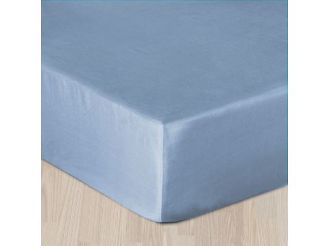 Prześcieradło satynowe z gumką  220x200 Niebieskie 009 Prześcieradło satynowe z gumką  220x200 Niebieskie 009